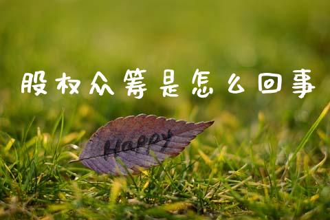 股权众筹是怎么回事_https://m.sdyuehang.cn_德指直播室_第1张