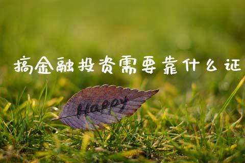 搞金融投资需要靠什么证_https://m.sdyuehang.cn_纳指直播喊单_第1张