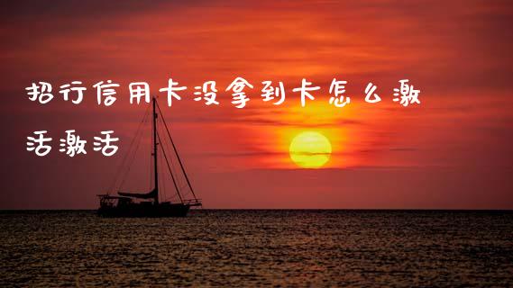 招行信用卡没拿到卡怎么激活激活_https://m.sdyuehang.cn_恒指直播_第1张