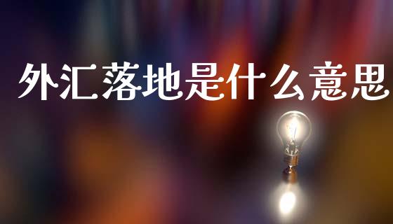 外汇落地是什么意思_https://m.sdyuehang.cn_纳指直播喊单_第1张