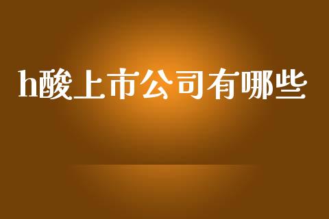 h酸上市公司有哪些_https://m.sdyuehang.cn_恒指直播_第1张