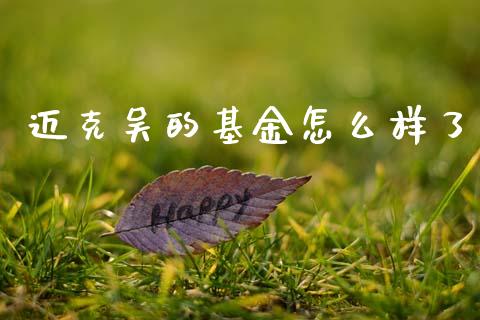 迈克吴的基金怎么样了_https://m.sdyuehang.cn_纳指直播喊单_第1张