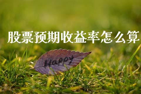股票预期收益率怎么算_https://m.sdyuehang.cn_德指直播室_第1张