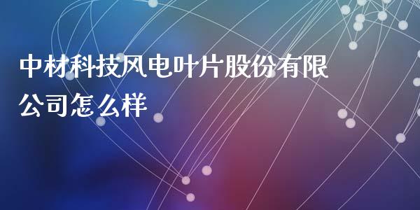 中材科技风电叶片股份有限公司怎么样_https://m.sdyuehang.cn_国际期货恒指直播间_第1张