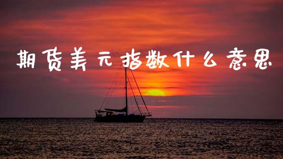 期货美元指数什么意思_https://m.sdyuehang.cn_恒指直播_第1张