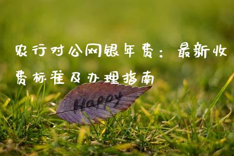 农行对公网银年费:最新收费标准及办理指南_纳指直播喊单_第1张_恒指直播_国际期货恒指直播间_德指直播室_纳指直播喊单 农行对公网银年费:最新收费标准及办理指南_https://m.sdyuehang.cn_纳指直播喊单_第1张