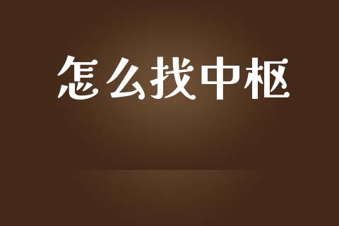 怎么找中枢_https://m.sdyuehang.cn_德指直播室_第1张