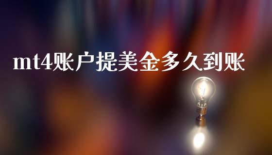 mt4账户提美金多久到账_https://m.sdyuehang.cn_国际期货恒指直播间_第1张