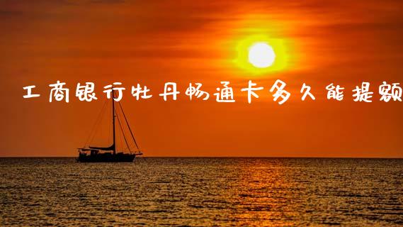 工商银行牡丹畅通卡多久能提额_https://m.sdyuehang.cn_国际期货恒指直播间_第1张
