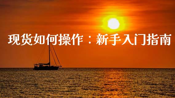 现货如何操作：新手入门指南_https://m.sdyuehang.cn_国际期货恒指直播间_第1张