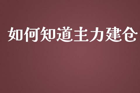 如何知道主力建仓_https://m.sdyuehang.cn_国际期货恒指直播间_第1张