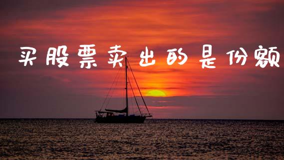 买股票卖出的是份额_https://m.sdyuehang.cn_纳指直播喊单_第1张