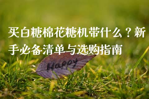 买白糖棉花糖机带什么？新手必备清单与选购指南_https://m.sdyuehang.cn_德指直播室_第1张