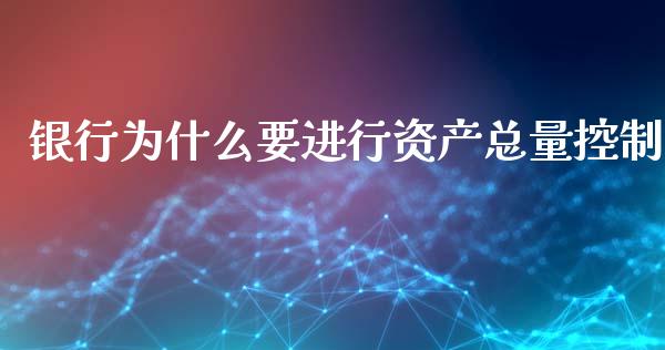 银行为什么要进行资产总量控制_https://m.sdyuehang.cn_德指直播室_第1张