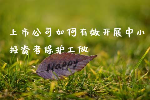 上市公司如何有效开展中小投资者保护工做_https://m.sdyuehang.cn_恒指直播_第1张