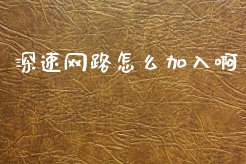 深速网路怎么加入啊_https://m.sdyuehang.cn_德指直播室_第1张