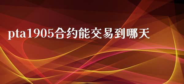 pta1905合约能交易到哪天_https://m.sdyuehang.cn_恒指直播_第1张