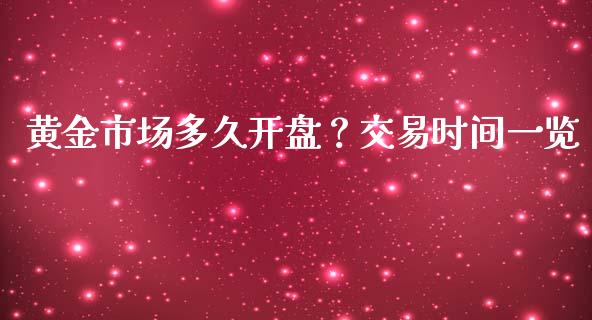 黄金市场多久开盘？交易时间一览_https://m.sdyuehang.cn_纳指直播喊单_第1张