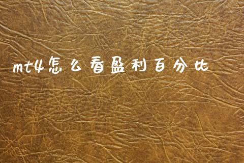mt4怎么看盈利百分比_https://m.sdyuehang.cn_恒指直播_第1张