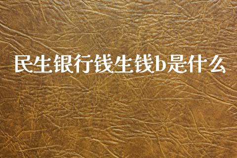 民生银行钱生钱b是什么_https://m.sdyuehang.cn_恒指直播_第1张