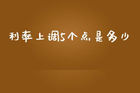 利率上调5个点是多少_https://m.sdyuehang.cn_国际期货恒指直播间_第1张