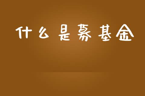 什么是募基金_https://m.sdyuehang.cn_纳指直播喊单_第1张