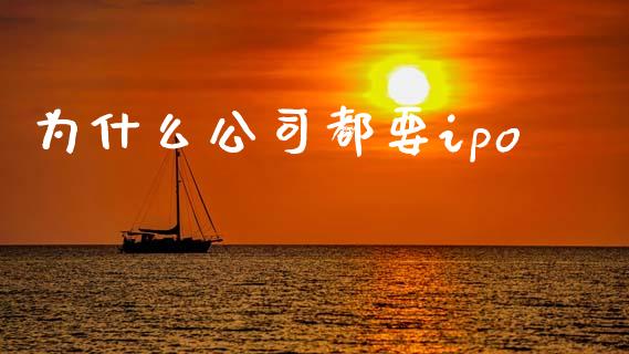 为什么公司都要ipo_https://m.sdyuehang.cn_恒指直播_第1张