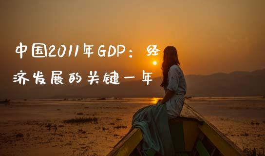 中国2011年GDP：经济发展的关键一年_https://m.sdyuehang.cn_德指直播室_第1张