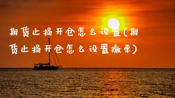 期货止损开仓怎么设置(期货止损开仓怎么设置撤单)_https://m.sdyuehang.cn_纳指直播喊单_第1张
