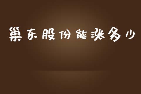 巢东股份能涨多少_https://m.sdyuehang.cn_德指直播室_第1张