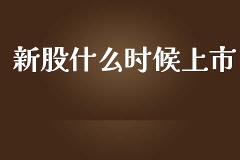 新股什么时候上市_https://m.sdyuehang.cn_纳指直播喊单_第1张