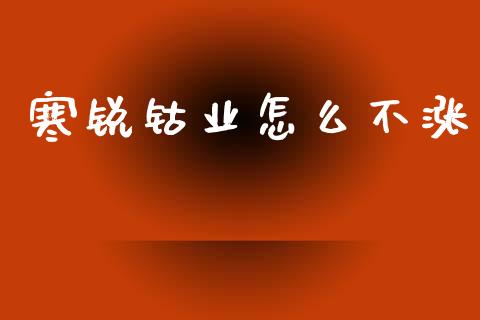 寒锐钴业怎么不涨_https://m.sdyuehang.cn_恒指直播_第1张