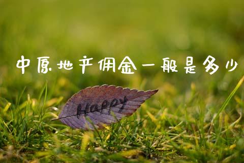 中原地产佣金一般是多少_https://m.sdyuehang.cn_纳指直播喊单_第1张
