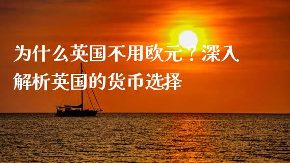 为什么英国不用欧元？深入解析英国的货币选择_https://m.sdyuehang.cn_恒指直播_第1张