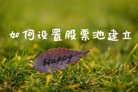 如何设置股票池建立_https://m.sdyuehang.cn_纳指直播喊单_第1张