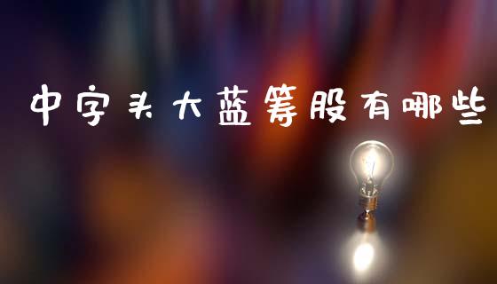 中字头大蓝筹股有哪些_https://m.sdyuehang.cn_德指直播室_第1张