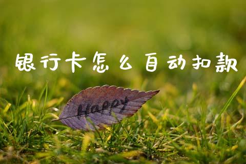 银行卡怎么自动扣款_https://m.sdyuehang.cn_德指直播室_第1张