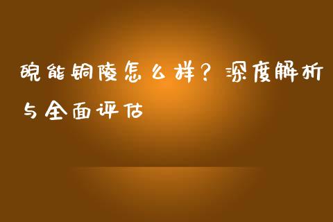 皖能铜陵怎么样？深度解析与全面评估_https://m.sdyuehang.cn_国际期货恒指直播间_第1张