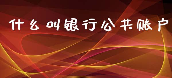 什么叫银行公共账户_https://m.sdyuehang.cn_恒指直播_第1张