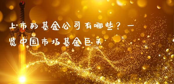 上市的基金公司有哪些？一览中国市场基金巨头_https://m.sdyuehang.cn_国际期货恒指直播间_第1张