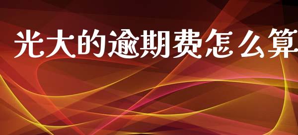 光大的逾期费怎么算_https://m.sdyuehang.cn_国际期货恒指直播间_第1张