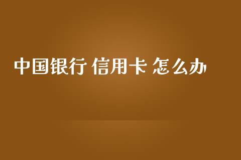 中国银行 信用卡 怎么办_https://m.sdyuehang.cn_德指直播室_第1张