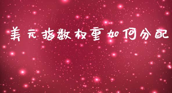 美元指数权重如何分配_https://m.sdyuehang.cn_纳指直播喊单_第1张