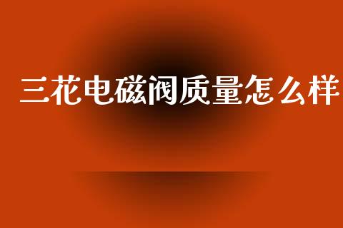 三花电磁阀质量怎么样_https://m.sdyuehang.cn_恒指直播_第1张