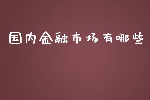 国内金融市场有哪些_https://m.sdyuehang.cn_恒指直播_第1张
