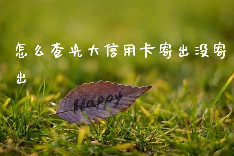 怎么查光大信用卡寄出没寄出_https://m.sdyuehang.cn_恒指直播_第1张