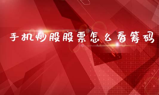 手机炒股股票怎么看筹码_https://m.sdyuehang.cn_恒指直播_第1张