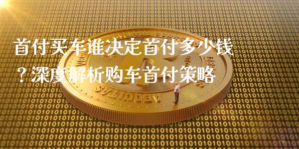 首付买车谁决定首付多少钱？深度解析购车首付策略_https://m.sdyuehang.cn_纳指直播喊单_第1张