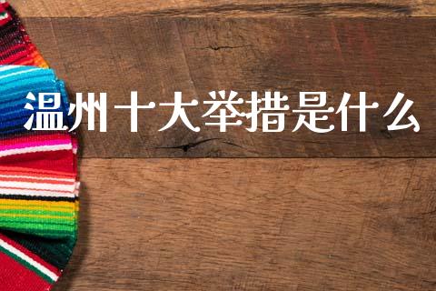 温州十大举措是什么_https://m.sdyuehang.cn_德指直播室_第1张