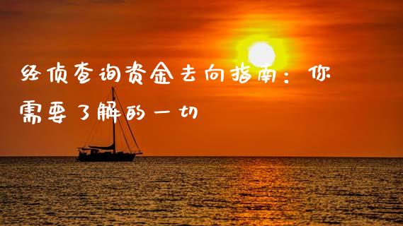 经侦查询资金去向指南：你需要了解的一切_https://m.sdyuehang.cn_国际期货恒指直播间_第1张